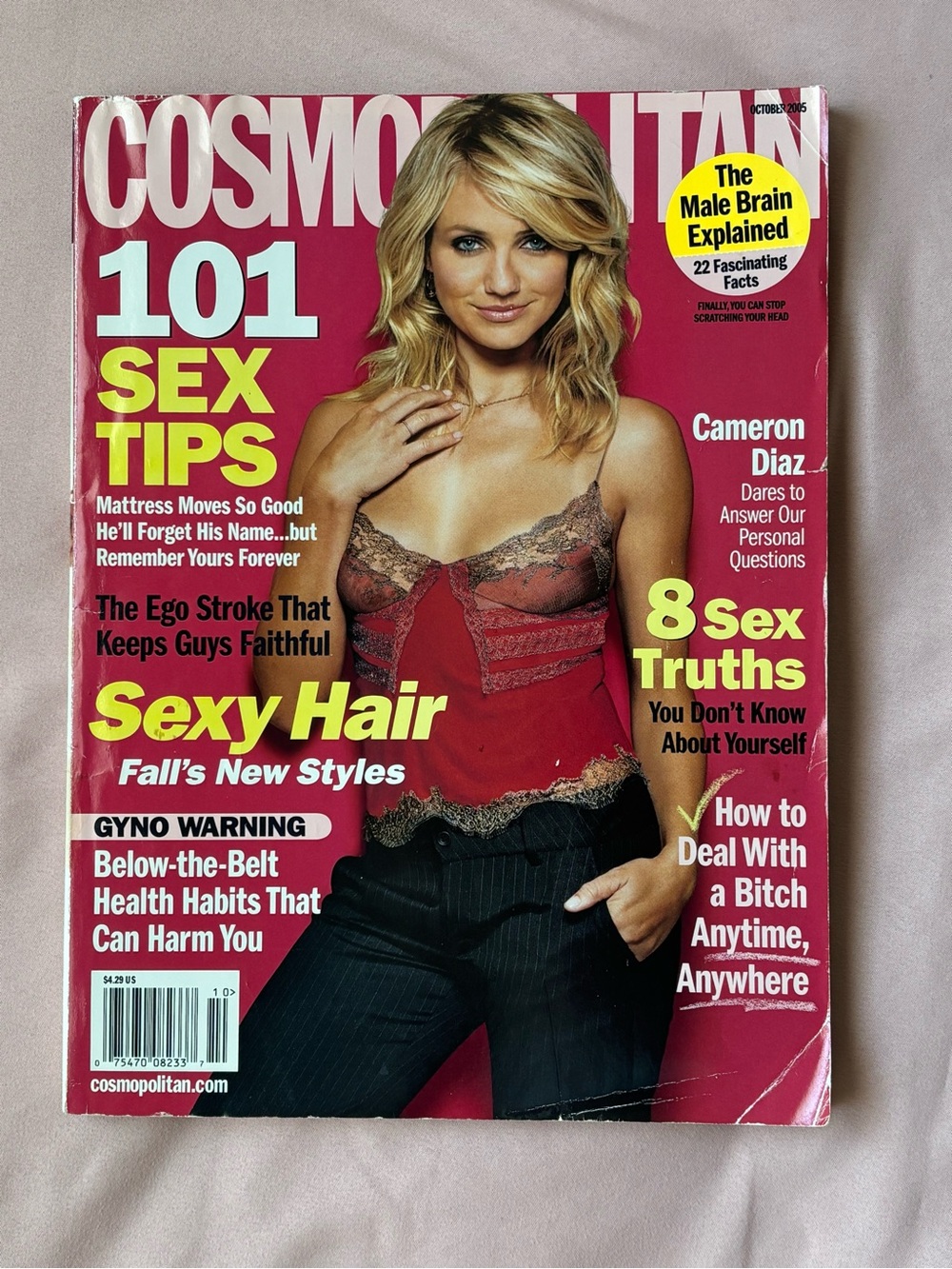 Cosmopolitan Oct 2005 Cameron Diaz Cover Magazine Y2K Collectible